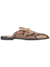 Stella Mccartney Python-effect Faux-leather Backless Loafers