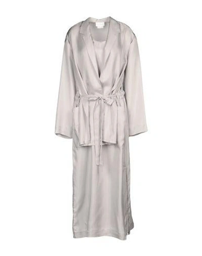 Shop Dkny Long Dresses In Light Grey
