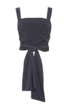 Alexis Cropped Tie-waist Blouse