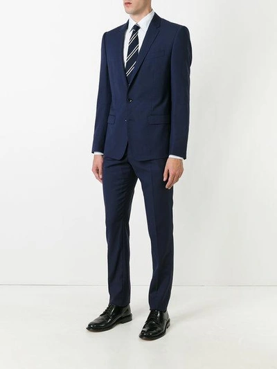 Shop Dolce & Gabbana Patterned Suit - Blue