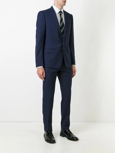 Shop Dolce & Gabbana Patterned Suit - Blue