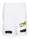 OFF-WHITE Off-white Diagonal Spray Mesh Shorts,OMCB006S170170390110