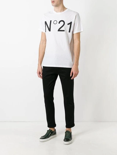 Shop N°21 Logo Print T-shirt In White