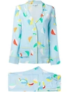MIRA MIKATI printed bird pyjama,DRYCLEANONLY