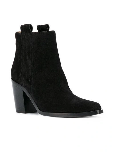 Shop Sartore Mid Heel Ankle Boots In Black