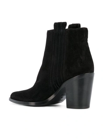 Shop Sartore Mid Heel Ankle Boots In Black