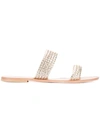 JOIE woven sandals,LEATHER100%