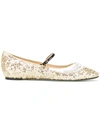 GIANNICO embellished ballerina shoes,POLYESTER100%