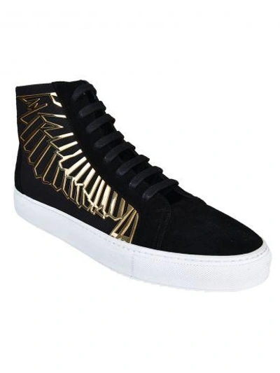 Shop Marcelo Burlon County Of Milan Marcelo Burlon Wings Print Hi-top Sneakers In Black/white