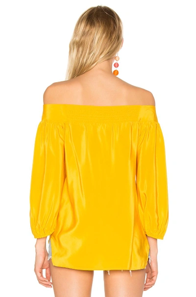 Shop Amanda Uprichard Ronan Top In Yellow