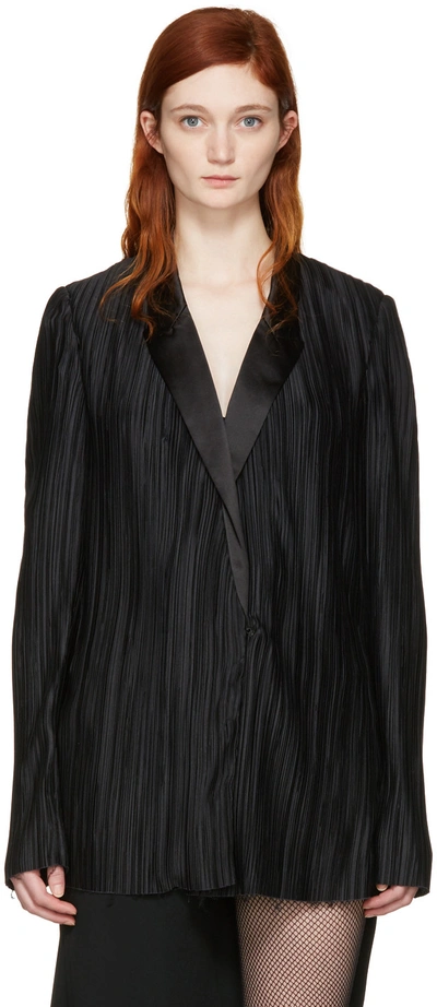 Shop Haider Ackermann Black Plissé Blazer