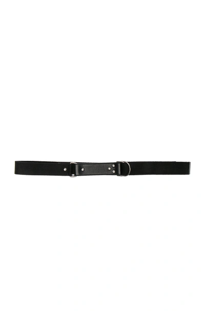 Saint Laurent Oval Monogramme Belt In Black & Black