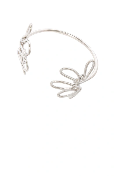 Beaufille Blossom Bangle In Metallics. In Sterling Silver