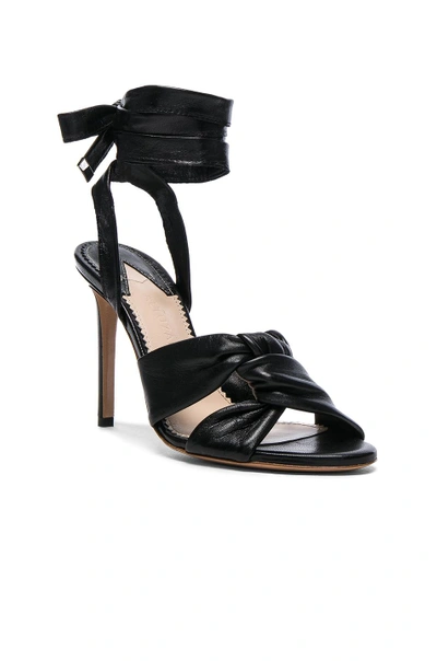 Shop Altuzarra Leather Zuni Heels In Black