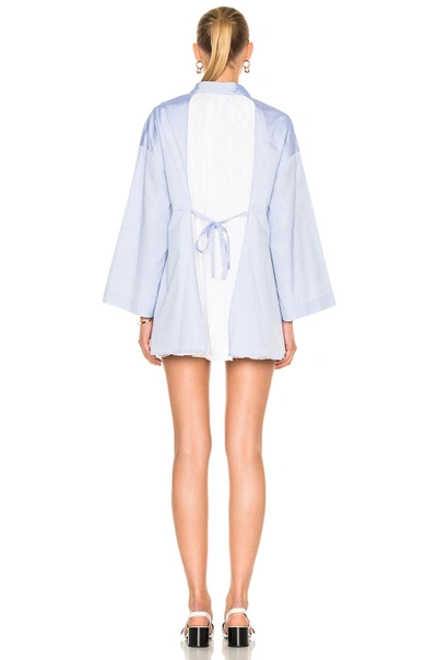 Shop Sandy Liang Cosmo Dress In Office Blues