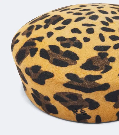 Ruslan Baginskiy Leopard-print Wool Felt Hat In Multi