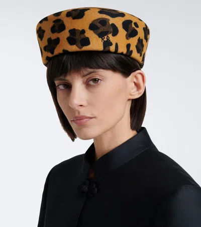 Ruslan Baginskiy Leopard-print Wool Felt Hat In Multi