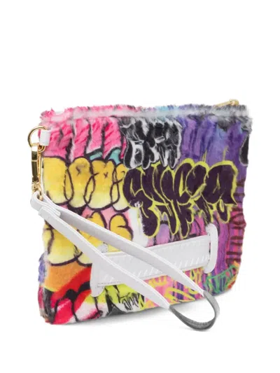 Sprayground Graffiti-print Clucth Bag In Multi