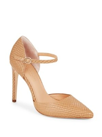 Halston Heritage Leather D'orsay Pumps In Buff