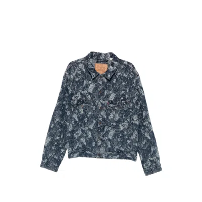 Levi's Distressed Denim Jacket In Blue