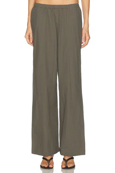 Deiji Studios Hem Toggle Pant In Moss Stripe
