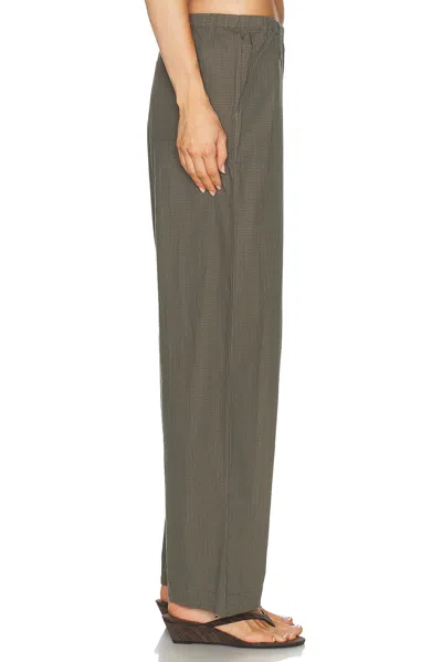 Deiji Studios Hem Toggle Pant In Moss Stripe