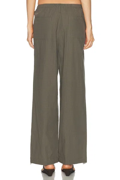 Deiji Studios Hem Toggle Pant In Moss Stripe