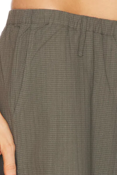 Deiji Studios Hem Toggle Pant In Moss Stripe