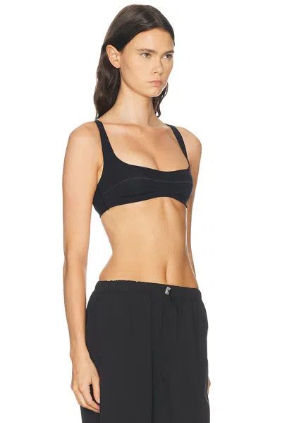 Nikeskims Studio Stretch Micro Bra In Obsidian