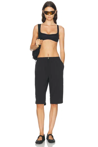 Nikeskims Studio Stretch Micro Bra In Obsidian