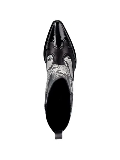 Liu •jo Python-print Cowboy Boots In Black