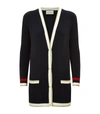 GUCCI Embroidered Contrast Trim Cardigan