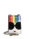 ALICE AND OLIVIA Rainbow-Print Stace Face Phone Chain Crossbody Bag