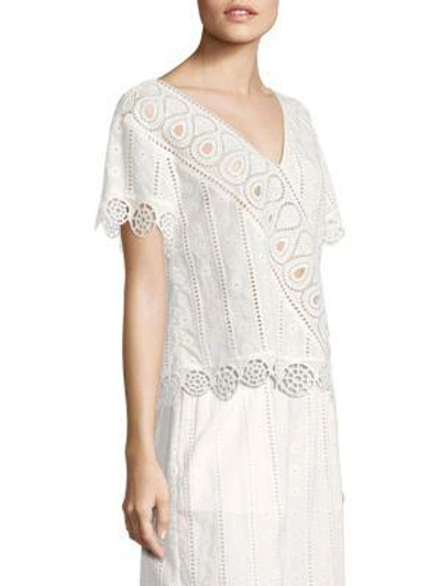 Shop Opening Ceremony Broderie Anglaise Popover Cotton Top In White
