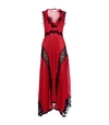 GUCCI Lace Insert Pleated Lurex Gown