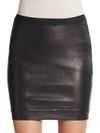 HELMUT LANG Leather Stretch Mini Skirt