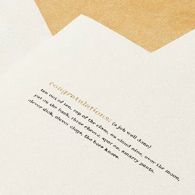 Smythson Congratulations Expressions Card In White