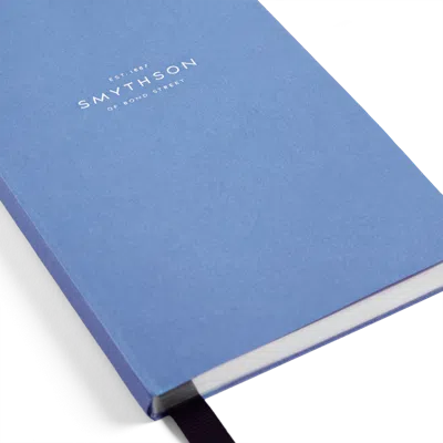 Smythson Evergreen Small Notebook Refill In Silver
