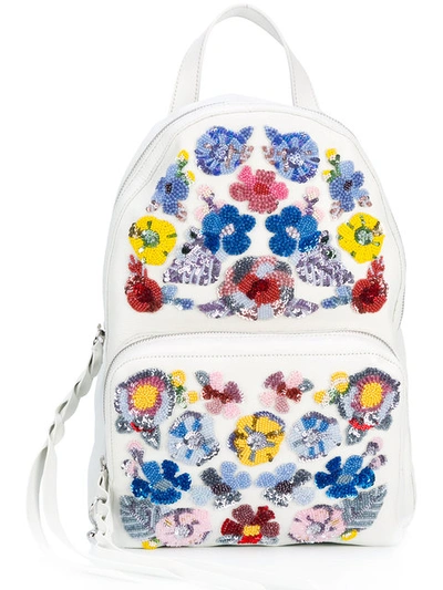 Alexander Mcqueen Floral Embroidered Backpack