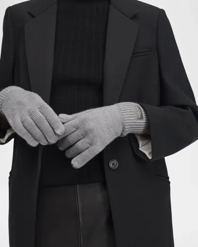 Rag & Bone Blake Wool-blend Tech Gloves In Grey
