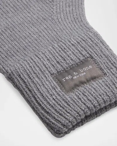 Rag & Bone Blake Wool-blend Tech Gloves In Grey