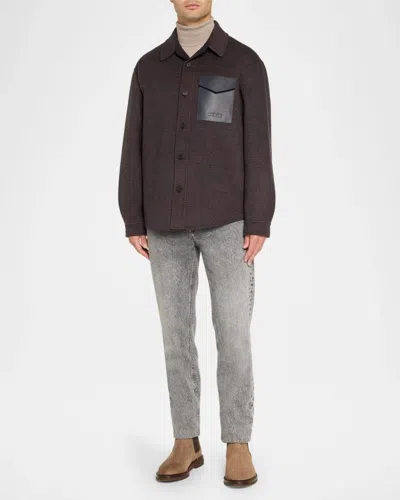 Mackage Check Wool Jacket In Brown