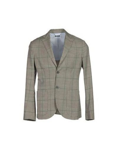 Shop Giorgio Armani Man Suit Jacket Grey Size 48 Virgin Wool