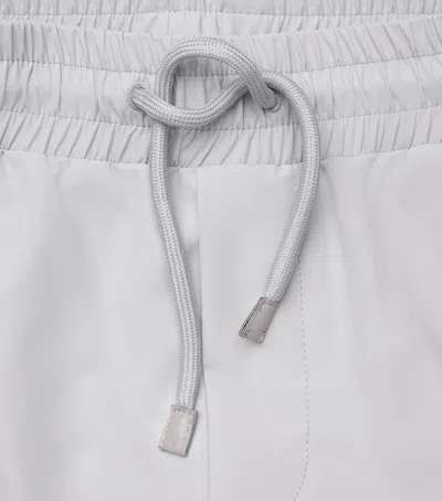Corneliani Technical Fabric Drawstring Sweatpants In Gray