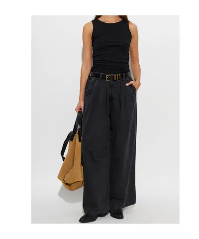 Allsaints Belt-loop Jeans In Black