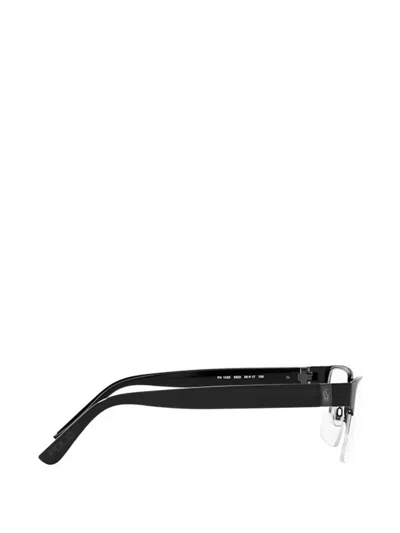 Polo Ralph Lauren Half-rim Rectangle-frame Glasses In Black