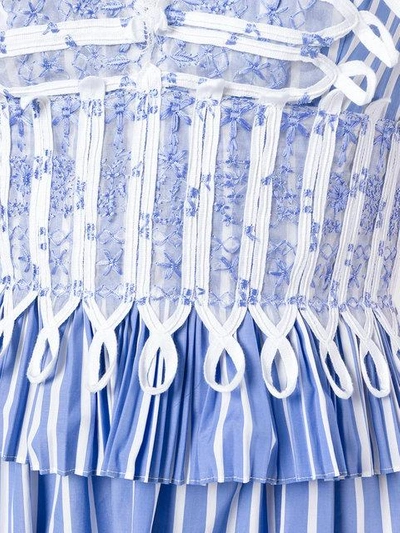 Shop Ermanno Scervino Waist Detail Striped Dress