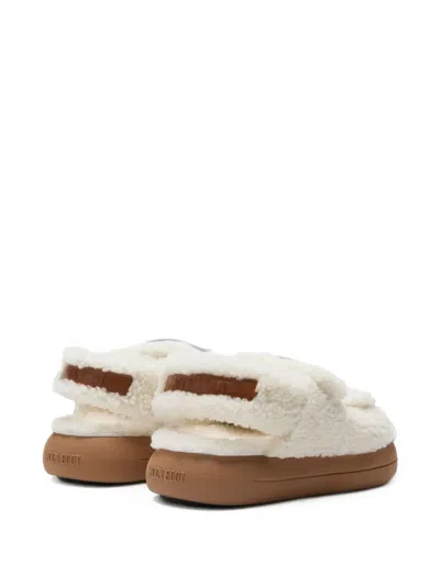 Moon Boot Shearling Touch-strap Sandals In Multi