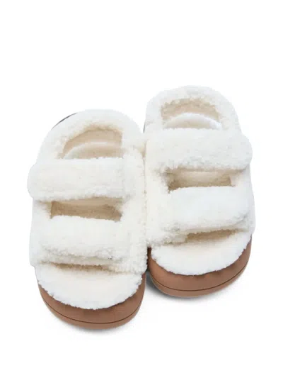 Moon Boot Shearling Touch-strap Sandals In Multi