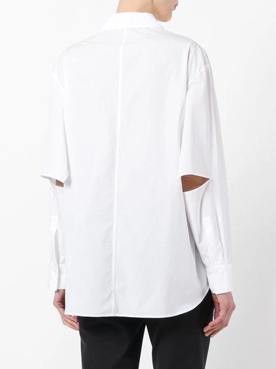 Shop Yohji Yamamoto Pocket Detail Slim-fit Shirt In White